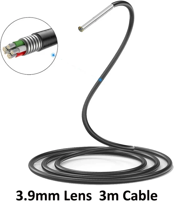TESLONG 3.9mm 5.5mm 8mm 단일/이중/자동 초점 렌즈 튜브 카메라 자동차 파이프 NTS450A NTS300 NTS500 용, 08 3.9mm lens 3m