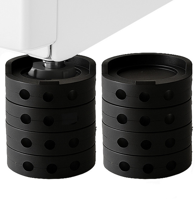 와우홈 세탁기 받침대 건조기 받침 고정 고무 패드 높이조절 흔들림 방지, 8개, 논슬립레벨업