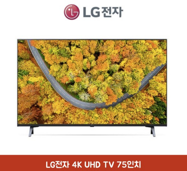 LG전자 75인치 4K UHD TV AI ThinQ 에너지효율 1등급, 스탠드형, 방문설치