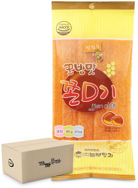 놀부명과 꿀밤맛 쫀드기 110g (1박스-25개) 쫀D기 밤맛쫀드기, 25개