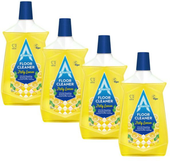 아스토니쉬 먼지제거 광택제 바닥 클리너 제스티 레몬 1L 4개