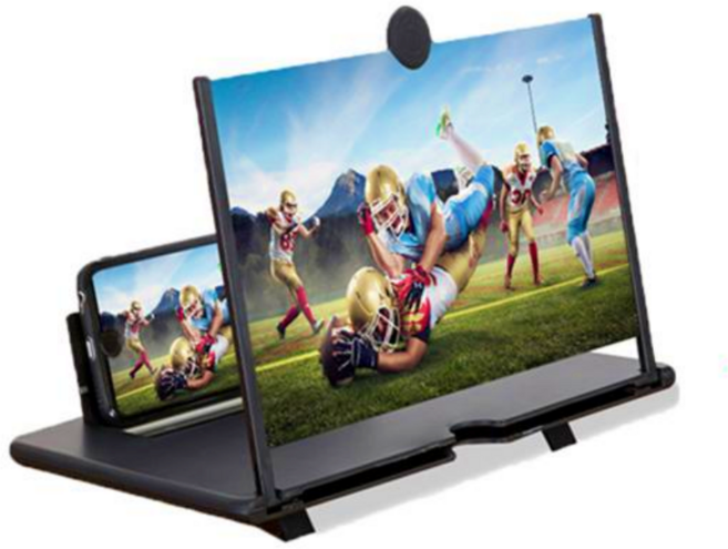 스마트폰 확대 스크린 휴대폰 거치대 누워서 핸드폰 화면 확대기, 화이트(14인치), 1개