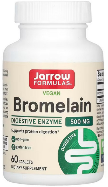 미국산 재로우포뮬러스 브로멜라인 500mg 60정 Jarrow Formulas Bromelain 선물증정, 1개