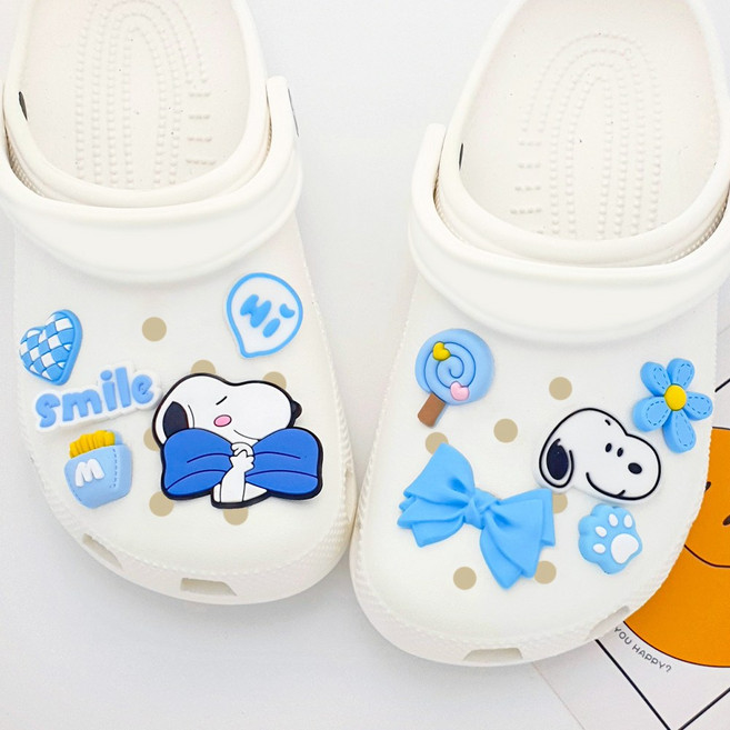 비츠톡톡 파랑 리본 강아지 파츠 참 세트