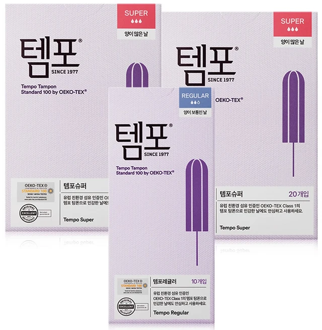 템포 체내형 생리대, 1세트 - 쿠팡