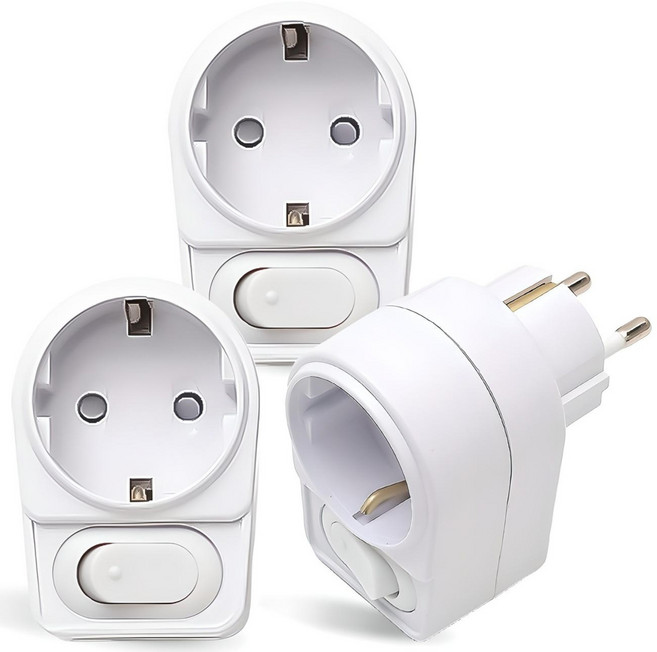 절전형 LED L자 멀티탭 1구 어댑터, 3개, 5cm