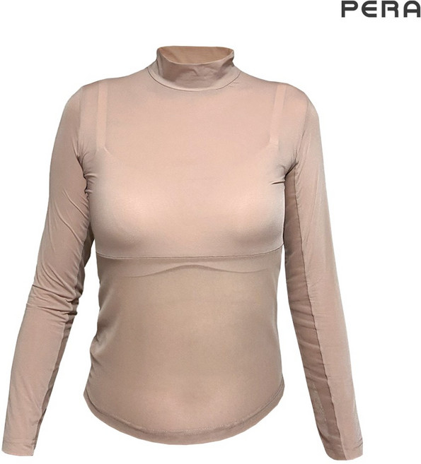 [빅토리아]여성 UV차단 하프 통풍메쉬이너웨어 냉감 티셔츠 소매 메쉬 목넥