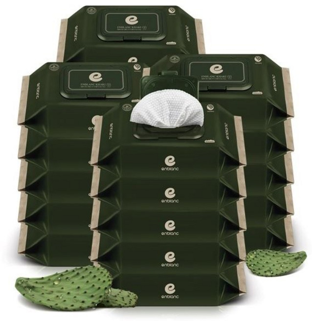 앙블랑 프리미엄 아기물티슈 카키 캡형 82평량, 82g, 68매, 40개