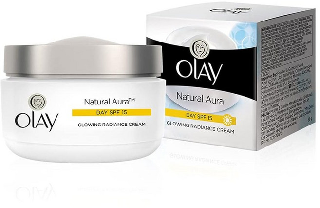 Olay Natural Aura Day Cream with SPF 15 | Glowing Radiance Cream | With Niacinamide and Vitamin E |, 2개, 50g