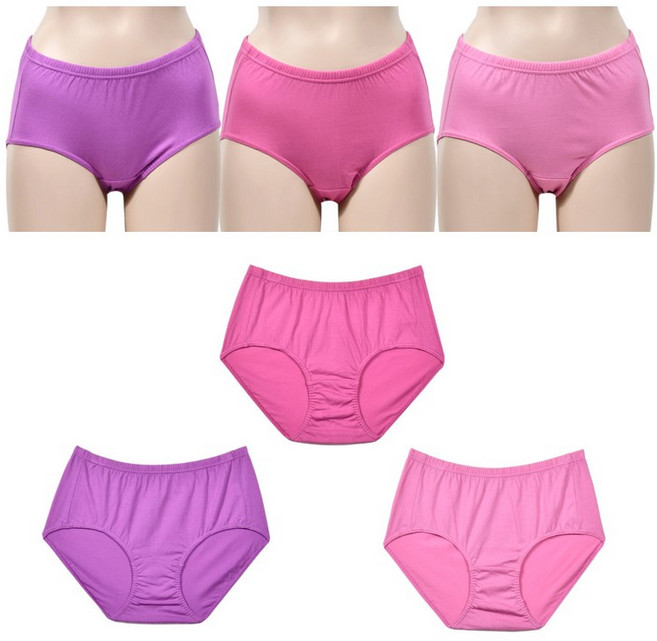 TRY 여자 순면 맥시 삼각 팬티세트 3매 국내생산