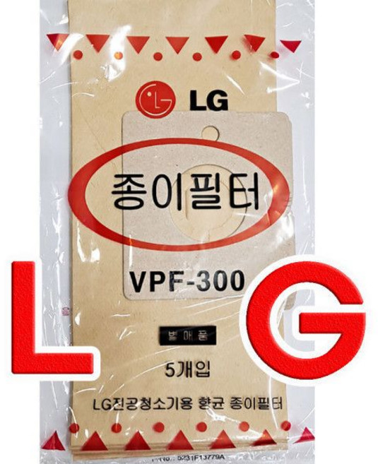 5매 V-C506AT V-C503AT 등 청소기 먼지봉투 종이필터 엘지 LG VPF-300 VC506AT VC503AT, 5매 V-C506AT V-C503AT 등 청소기 먼지봉
