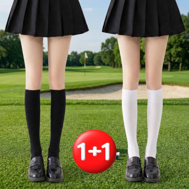 베리버터 페이크 니삭스 투톤 골프스타킹 유발