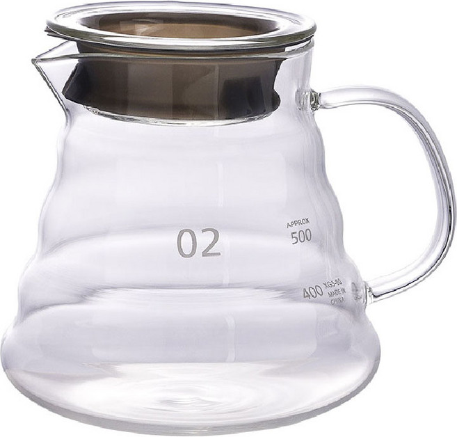 Sifei 브루드 커피 글래스 클라우드 셰어링 팟 핸드드립서버 600ml, 1개, Clear