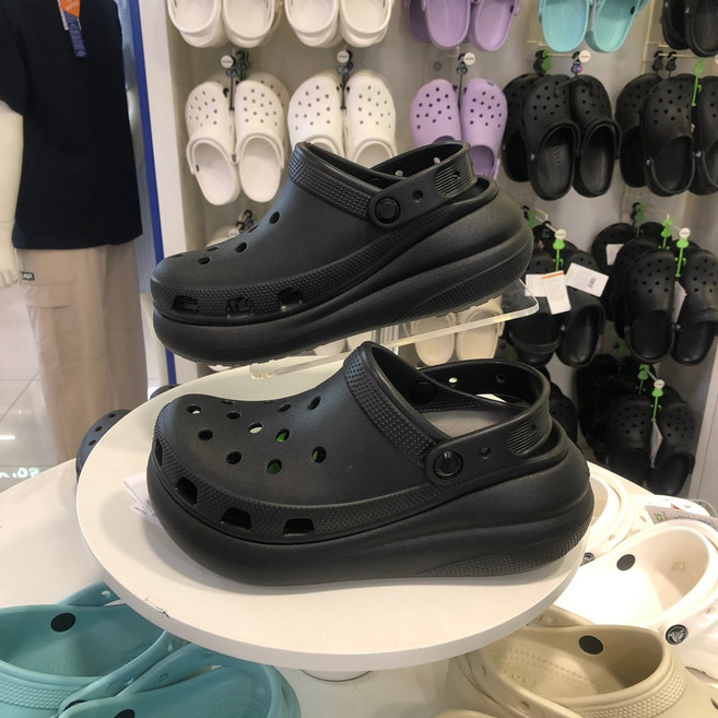 크록스 클래식 크러쉬 클로그 블랙 207521-001