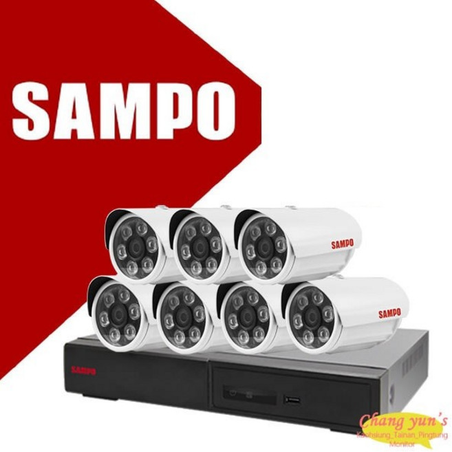 昌運監視器 SAMPO 聲寶 8路8鏡優惠組合 DR-TWEX3-8 VK-TW2C66H 2百萬紅外線攝影機, 1個
