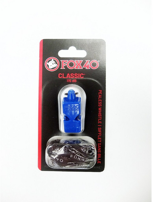 FOX40 Classic 系列求生哨 115db 附繫繩, 藍色, 1個