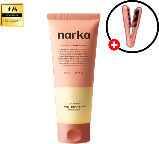 반곱슬탈출 [본사 출고 정품] 나르카 스트레이트 슬릭 헤어 밀크 기획 블라썸 던 (+고데기 브러쉬 증정) #고데기 전 필수템 #반곱슬 다리미 #열 보호, 1개, 150ml