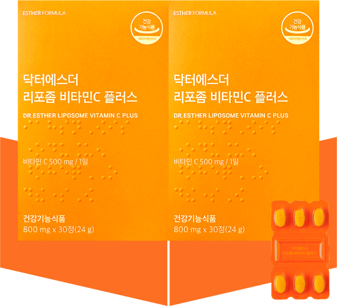 에스더포뮬러 여에스더 리포좀 비타민C 플러스 800mg 30정 2박스, 2개