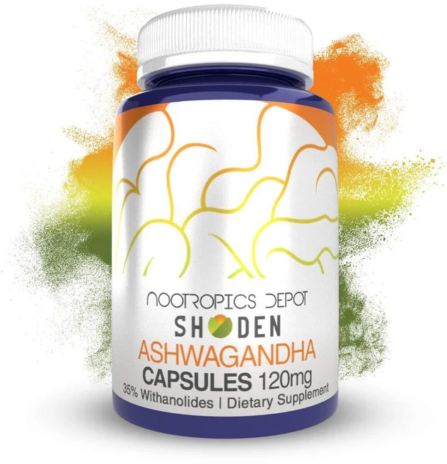 [Nootropics Depot] Shoden Ashwagandha 쇼덴 아슈와간다 Extract Capsulesb120mg 90 정, 1개, 90정 - 쿠팡