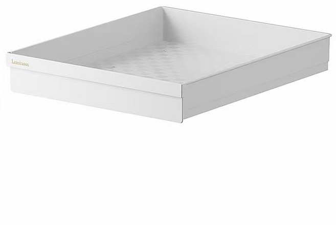 blitopia 키친 무타공 접착식 다용도 슬라이딩 선반, 1개, 흰색