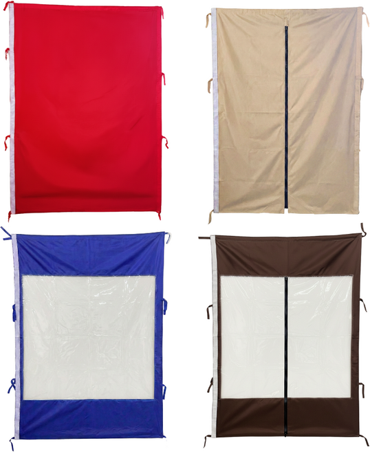 리브포어스 천막 벨크로 타입 바람막이 낱장, 일반바람막이, 블랙