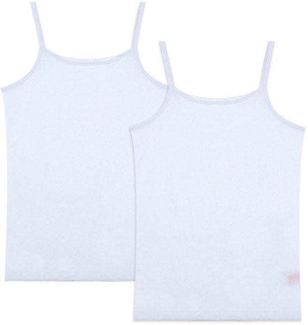 BYC 포그니 순면 코튼 주니어 여아 끈런닝 2P