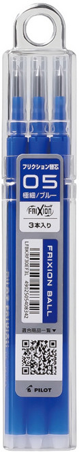 파이롯트 파이롯트 프릭션볼 노크 볼펜 리필심 3입 (LFBKRF30), EF블루0.5