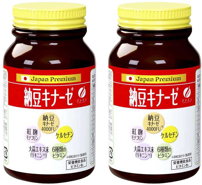 화인재팬 낫토키나아제 재팬 프리미엄 타블렛, 240정, 2개