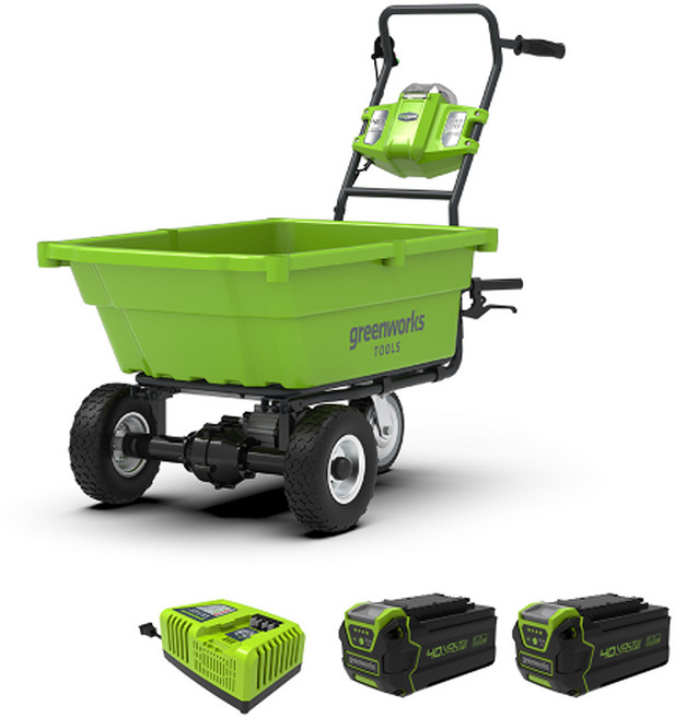그린웍스 카트 가든카트 충전카트 G-MAX 40V 527-4840 배터리2개, 1개