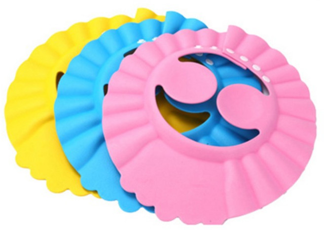 [KC인증] 똑딱이 유아 베이비 귀마개 샴푸캡 DD-10167, 노랑, 1개