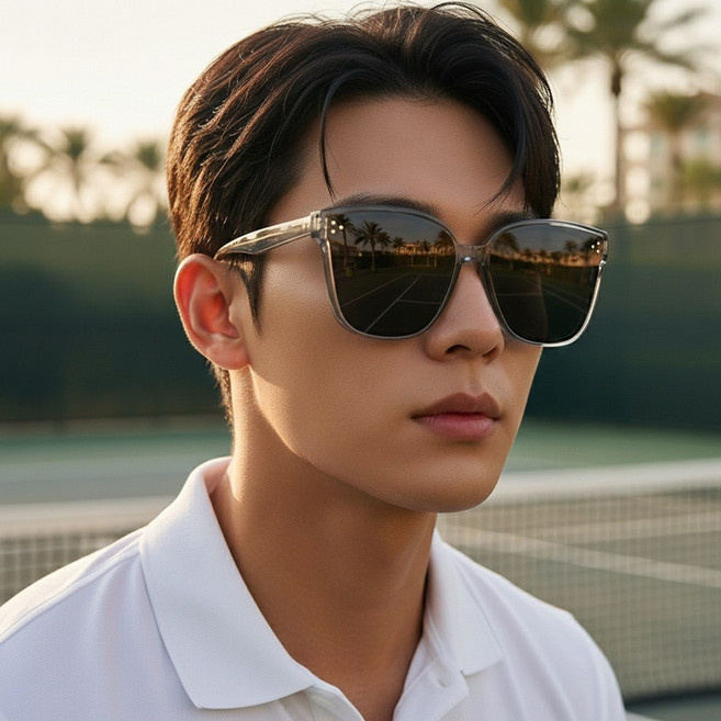 프로젝트 A 남자 편광 선글라스 자외선차단 UV차단 가죽케이스 클리너 포함 썬글라스