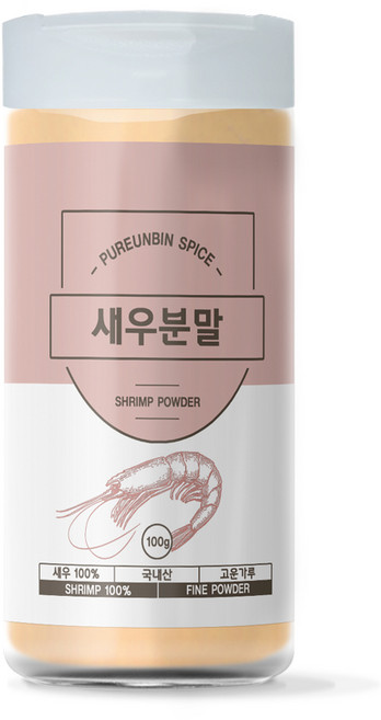 푸른빈 새우 분말 가루, 1개, 100g