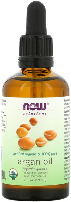 NOW Foods 솔루션 유기농 인증 및 순도 100% 아르간오일 59ml(2fl oz) 2팩, 59ml, 2 fl oz - 쿠팡