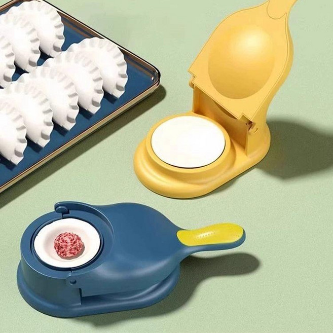 만두피 압착기 소형 가정용 프레스 누르기 반죽 만두 만들기 누름판 성형기, 블루 1개