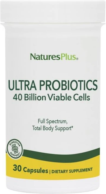 Natures Plus Ultra Probiotics - 30 Vegan Capsules - 플 스펙트럼 Total Body Support - Includes Prebiotic, 1개, 30정 - 쿠팡