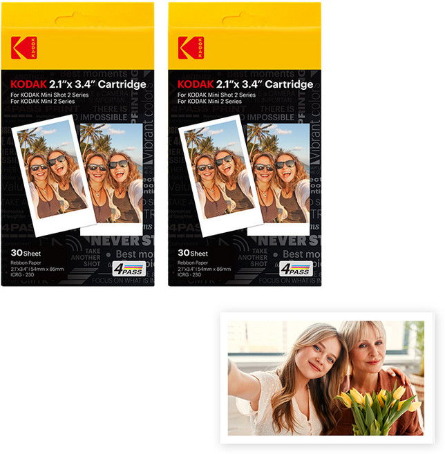 코닥 포토프린터 카트리지 60매 미니2/미니샷2 전용 2인치