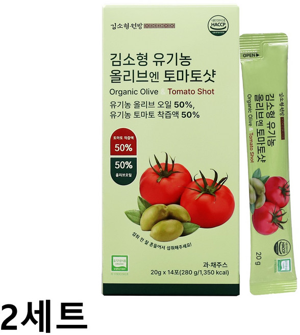 김소형 유기농 엑스트라버진 올리브오일 토마토 올토샷 스틱, 28개, 20g