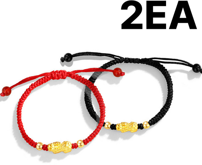 서온리 신기하게 재물 운 들어오는 끈 조절 비휴 팔찌 남녀 커플 세트