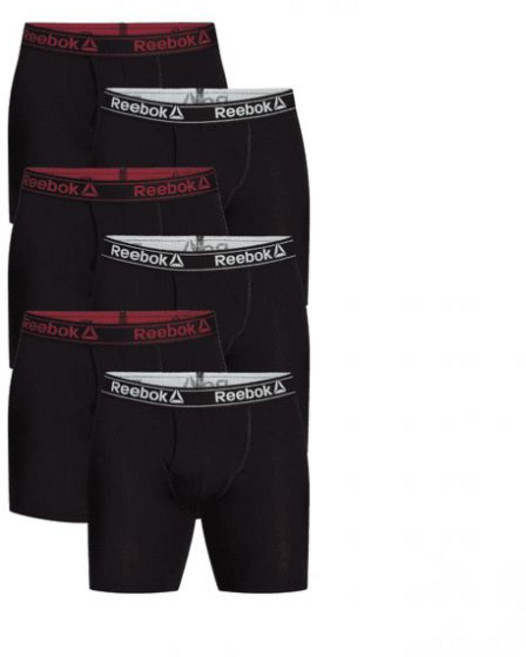 리복 남성용 속옷 면 혼방 롱 박서 브리프 6개입