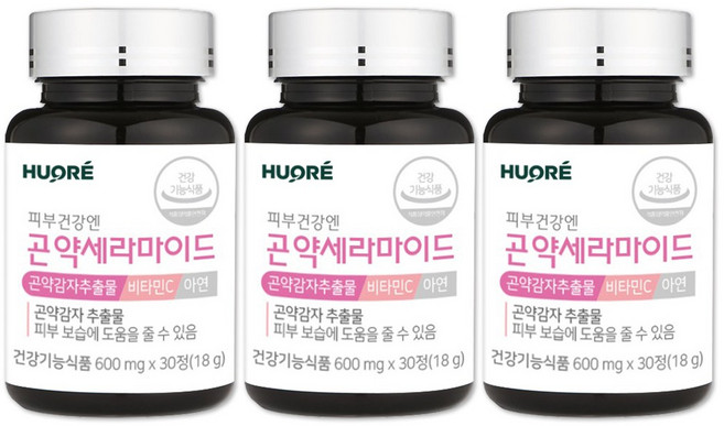 피부건강엔 곤약 세라마이드, 3개, 30정