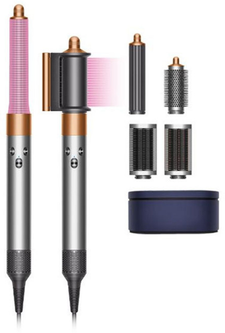 다이슨. 에어랩 컴플리트 롱 멀티 스타일러 및 드라이어 컬 스트레이트 드라이 롤러 30 40mm 브러시 3종 블로우 드라이 정품 케이스 포함, 니켈 코퍼
