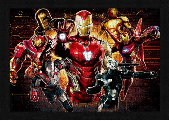 퍼즐라이프 마블 아이언맨 사가 500피스 직소퍼즐액자 PL551M, 퍼즐+우드블랙액자, 1개