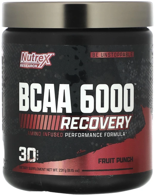 Nutrex Research BCAA 6000 과일 펀치 231g(8.2oz), NutrexResearchBCAA6000과일펀치231g, 231g, 1개 - 쿠팡