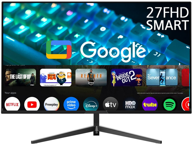 프리토스 68.6cm (27인치) FHD 스마트 모니터 안드로이드 블랙 화이트, 27인치 스마트모니터(블랙)