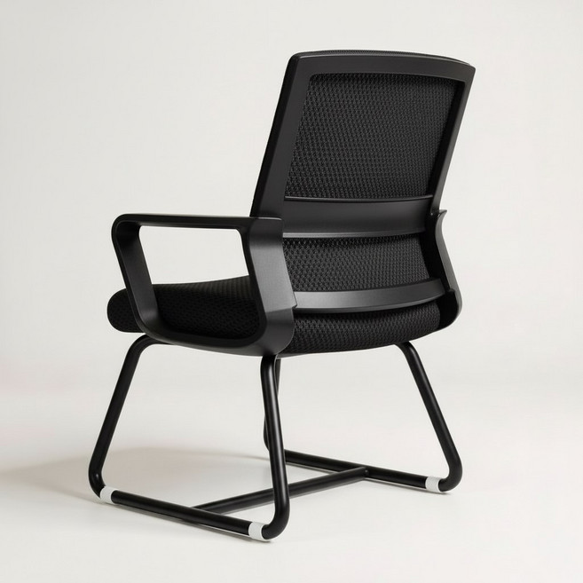 에임엑스 사무용 학습용 집중력 의자, 고정형, 블랙