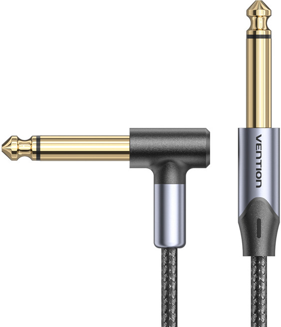 벤션 프리미엄 5.5 6.5 6.35 90도 M to M 모노 오디오 케이블, 5m, 1개
