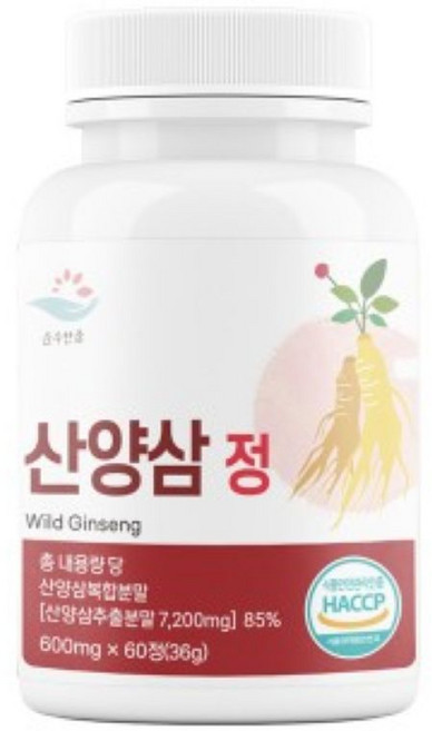 다모아 산양삼 정품 식약청HACCP인증 산양삼 정 산양삼 복합 추출 분말 1통 60, 60정, 60정