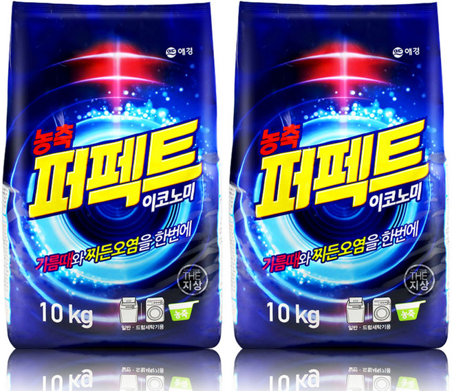 애경 농축 퍼펙트 이코노미 세탁세제, 10kg, 6개