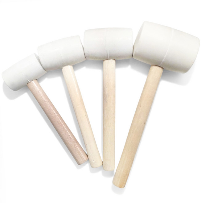 공구대왕 원목 고무망치 화이트 우드 타일 마루 시공, 1개, 특대(XL)