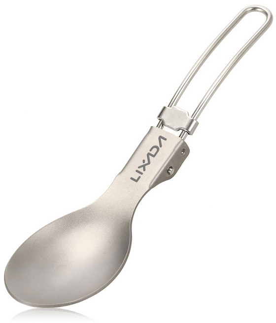 LIXADA 티타늄 접이식 야외 캠핑 경량 스포크 식기 닉용 스푼 조리기구, 1), 1개